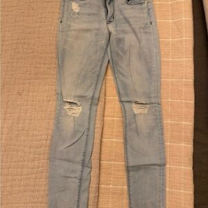 Hudson Light Blue Distressed Women Jeans